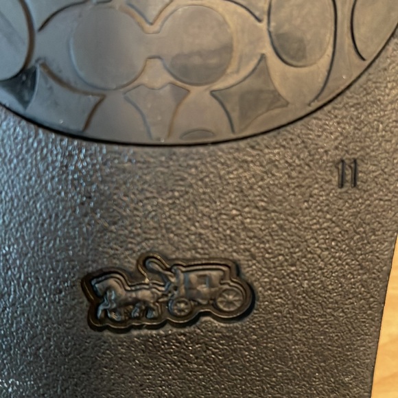 Coach Wild Beast Black Slides Camo Print Strap with Logo - New - Size 11 - Picture 7 of 7